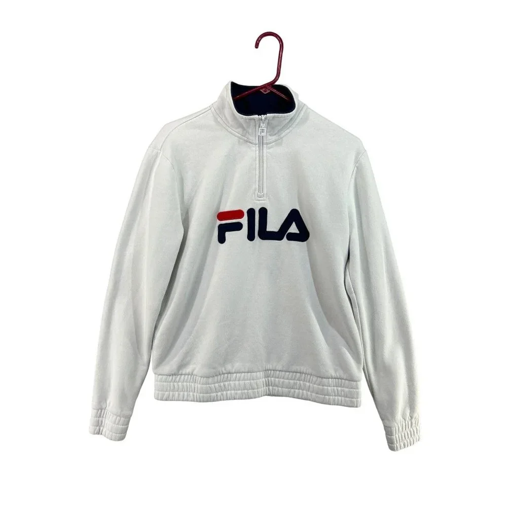 FILA White Pullover EUC Women's Top Size M - Picture 1 of 11